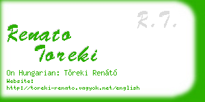 renato toreki business card